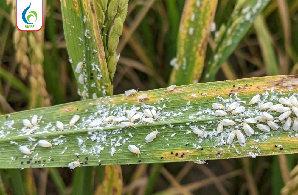 Cảnh báo dịch hại lúa Hè Thu 2026: Giải pháp quản lý rầy phấn trắng và bọ trĩ từ BMFE CORP