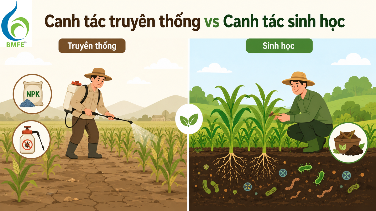 Canh Tác Truyền Thống Và Sinh Học Khác Nhau Thế Nào?