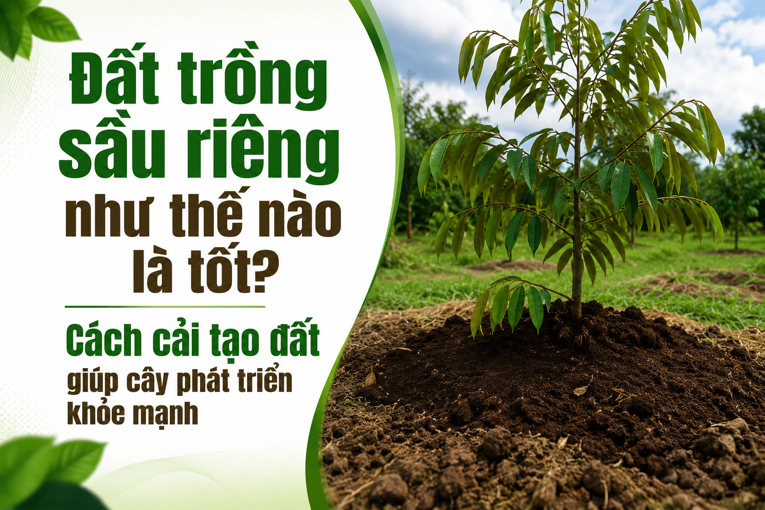 Đất trồng sầu riêng như thế nào là tốt? Cách cải tạo đất giúp cây phát triển khỏe mạnh