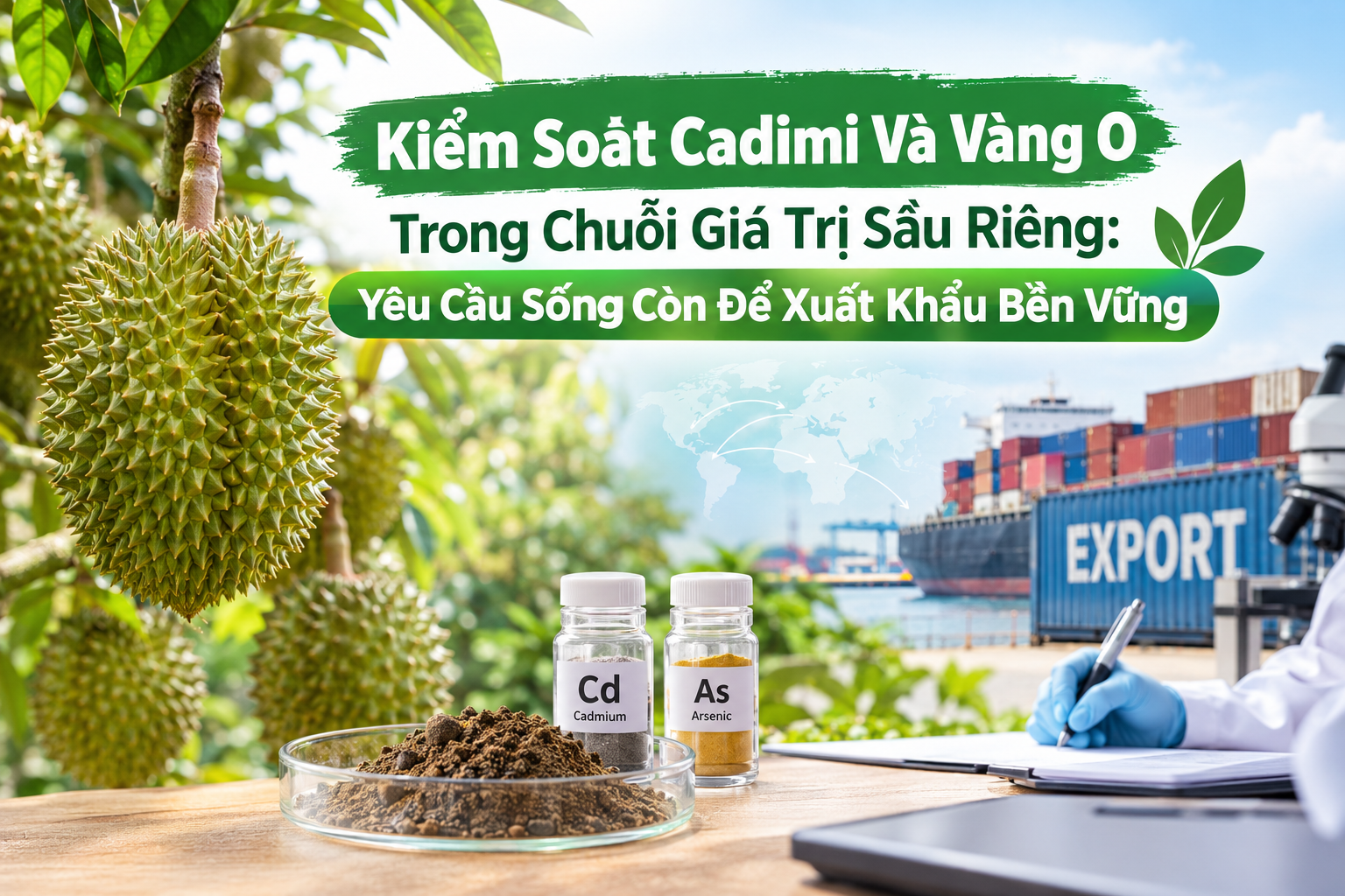 Kiểm Soát Cadimi Và Vàng O Trong Chuỗi Giá Trị Sầu Riêng: Yêu Cầu Sống Còn Để Xuất Khẩu Bền Vững