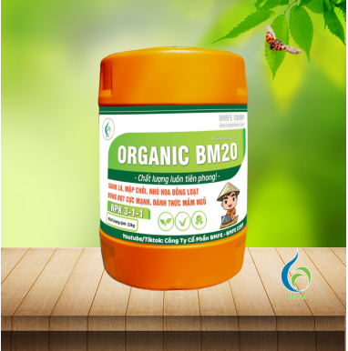 ជីសរីរាង្គ Can ORGANIC BM20 NPK 3-1-1 | ស្លឹកបៃតង កំពស់កូនដើម បើកផ្ការតែមួយពេល (Organic BM20 22kg)